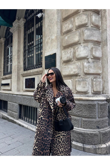 Női kabát – leopárdmintás – leopárd
