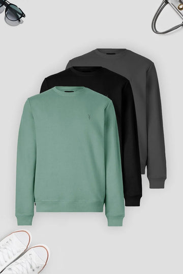 Férfi sweatshirt – fekete – fekete