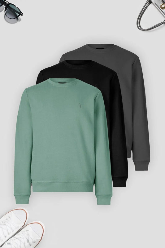 Férfi sweatshirt – fekete – fekete