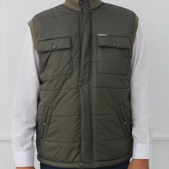 Férfi mellény – khaki – khaki