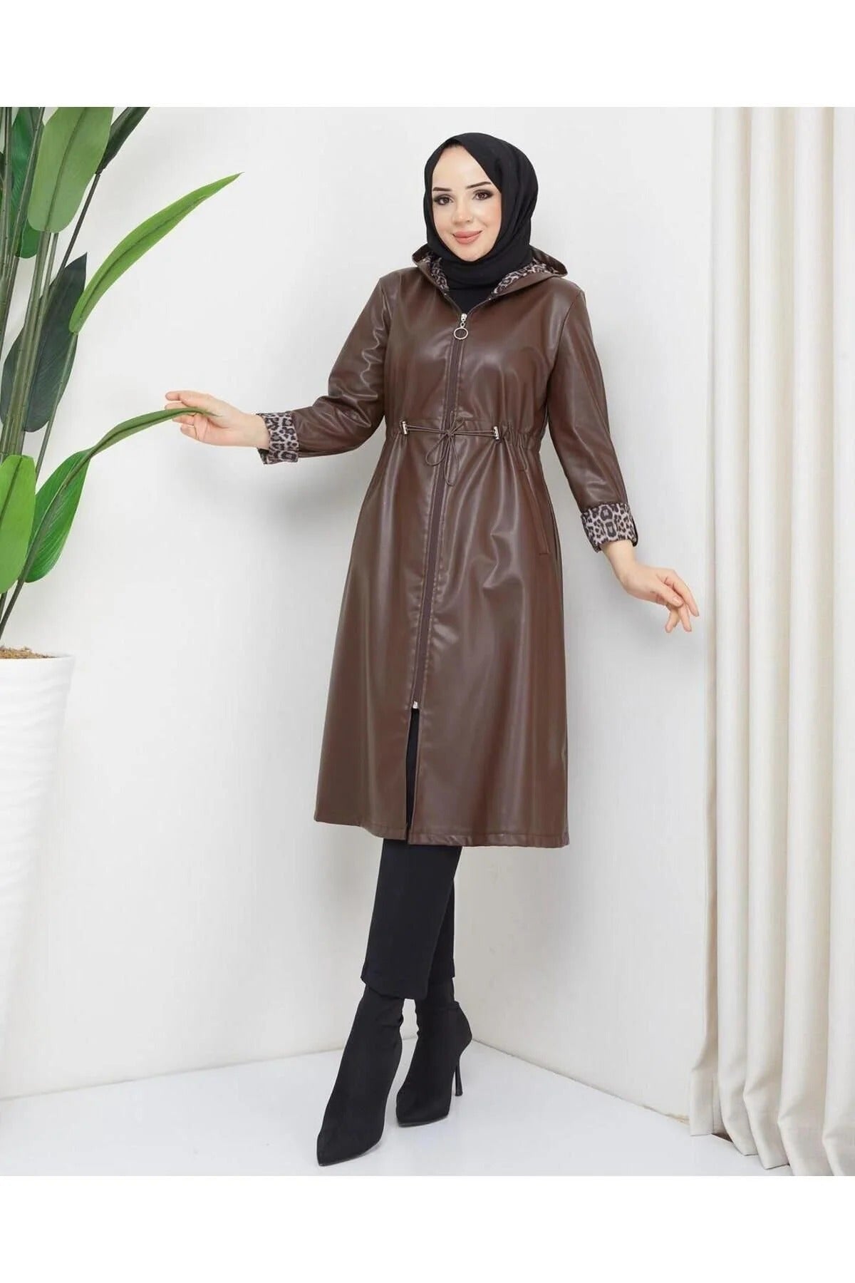 Női modest trencskó – konyakbarna – tabakbarna