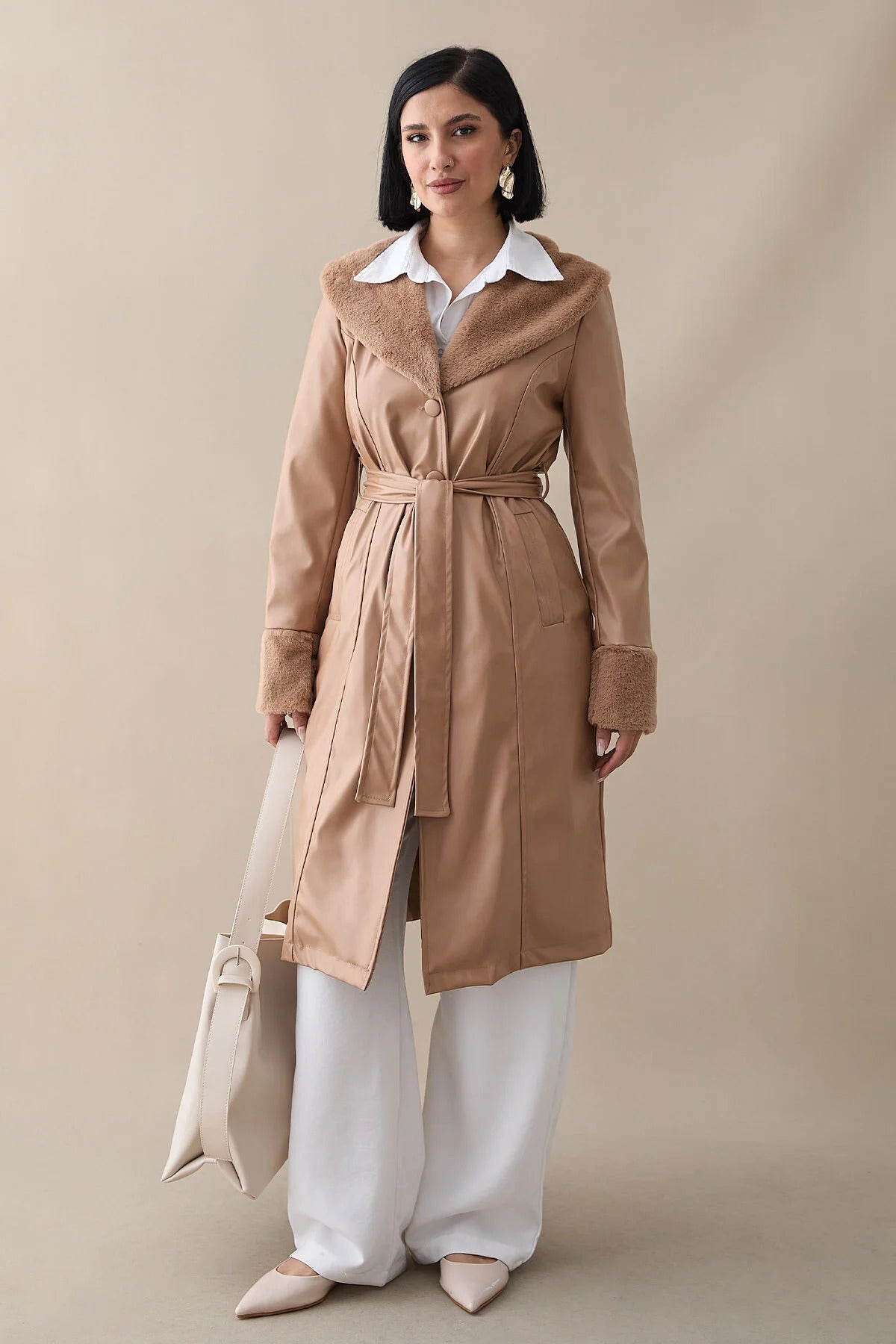 Női modest trencskó – camel – camel