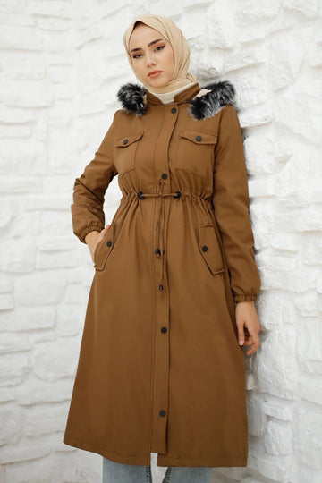 Női modest dzseki – barna – barna
