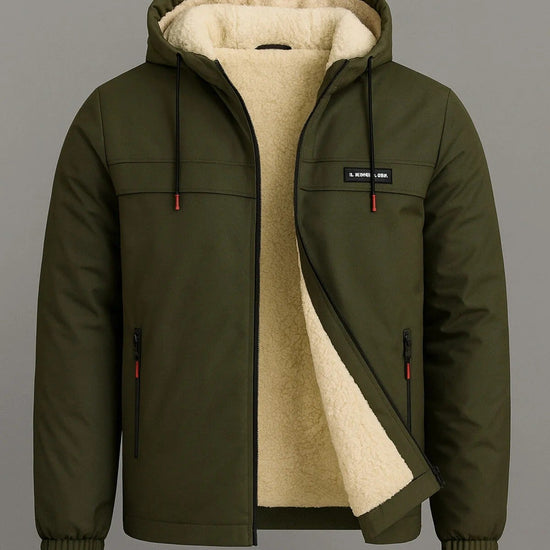 Férfi téli kabát – khaki – khaki