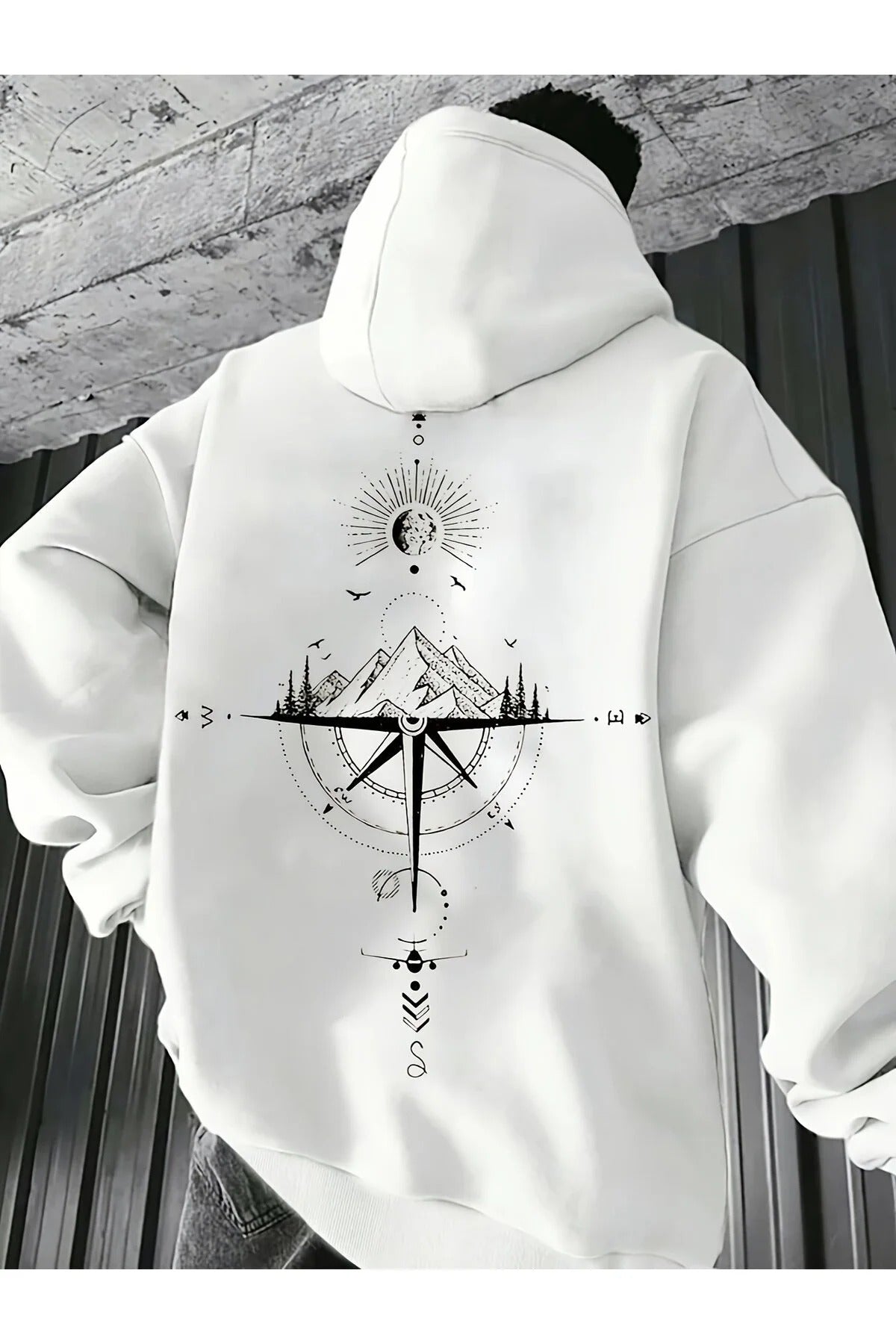 Férfi sweatshirt – fehér – fehér