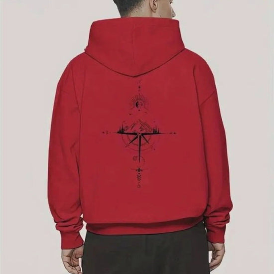 Férfi sweatshirt – bordó – bordó