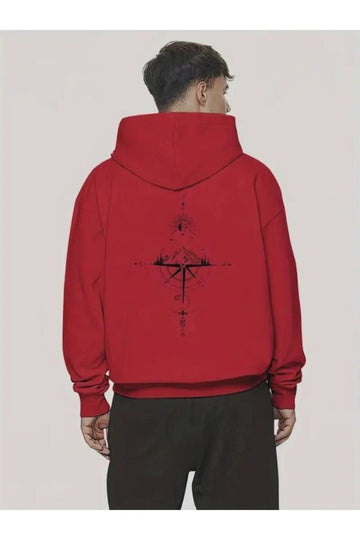Férfi sweatshirt – bordó – bordó