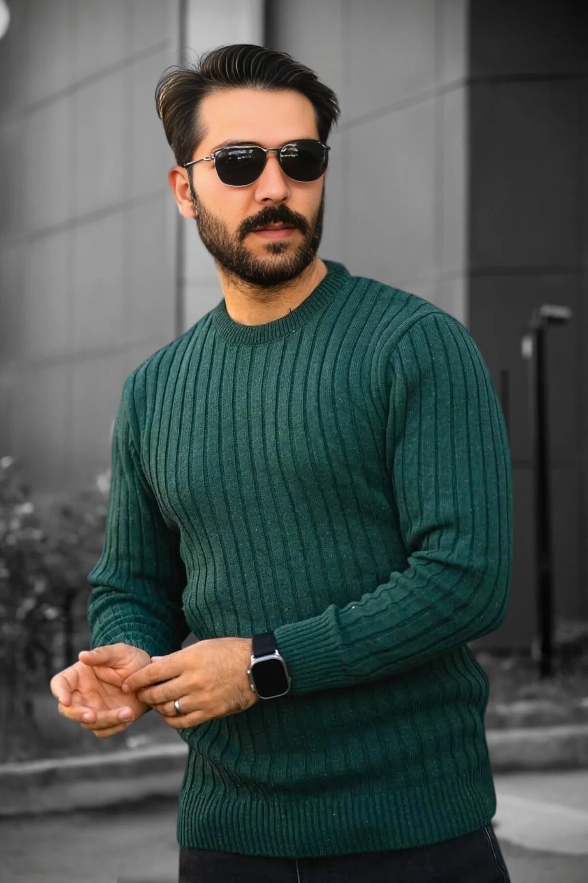 Pulóver – khaki – khaki