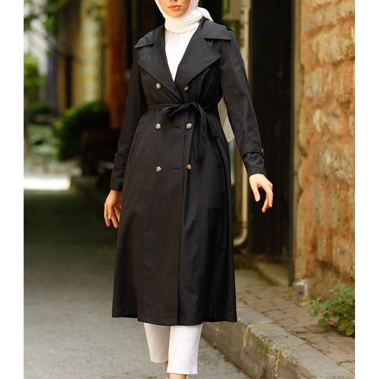 Női modest trencskó – fekete – fekete
