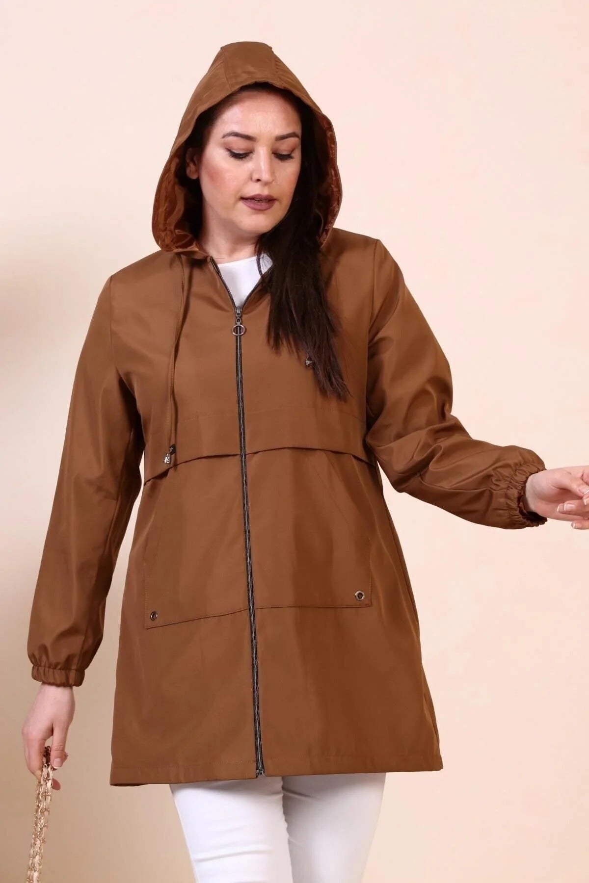 Női modest trencskó – konyakbarna – tabakbarna