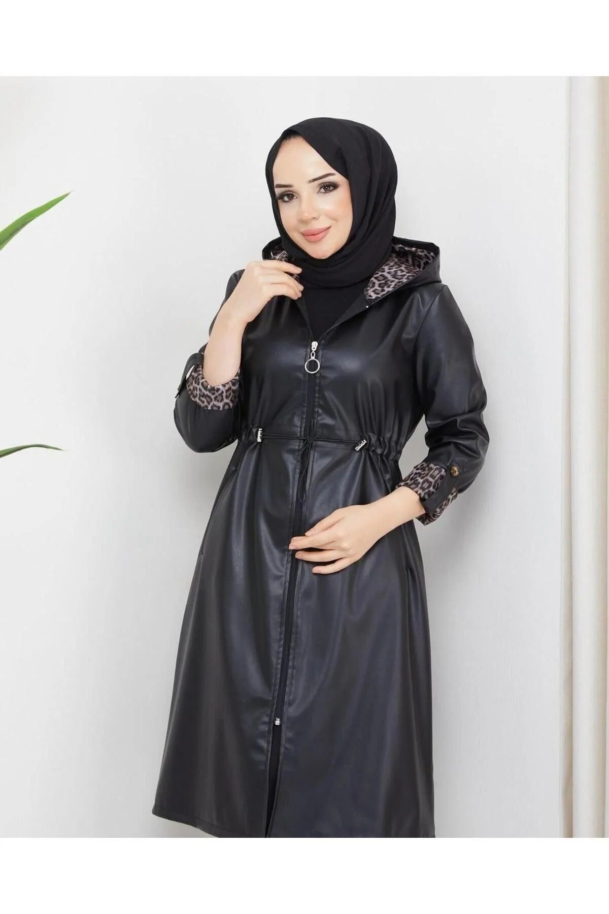 Női modest trencskó – fekete – fekete