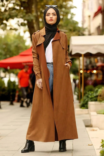 Női modest trencskó – konyakbarna – tabakbarna