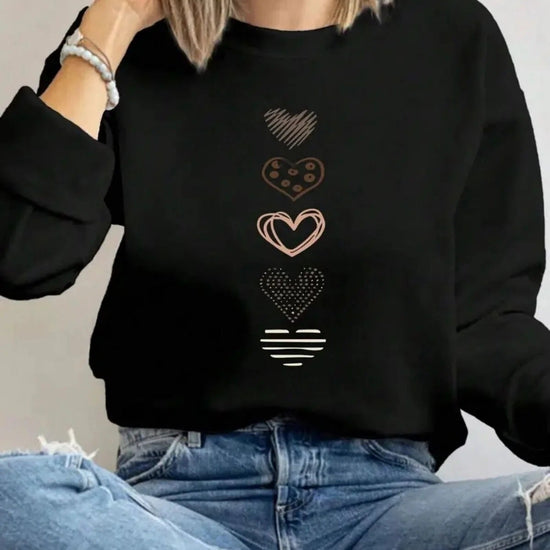 Sweatshirt – fekete – fekete