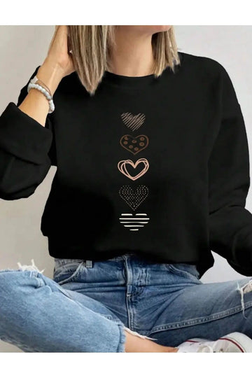 Sweatshirt – fekete – fekete