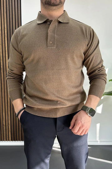 Férfi pulóver – barna – barna