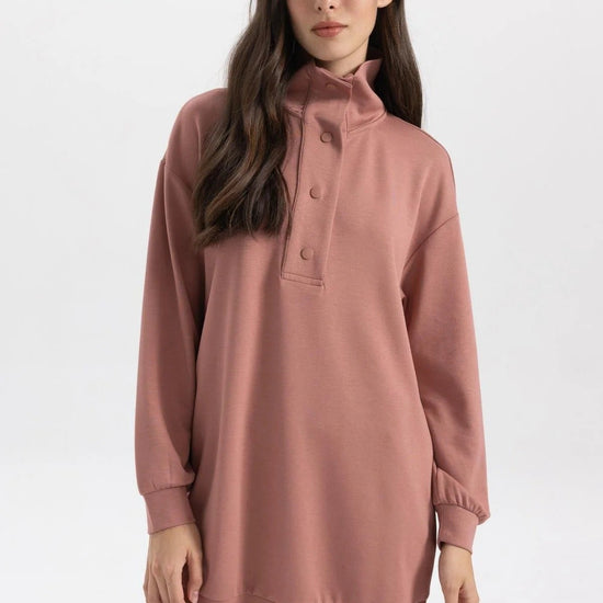 Női modest pulóver – bordó