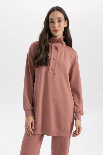 Női modest pulóver – bordó