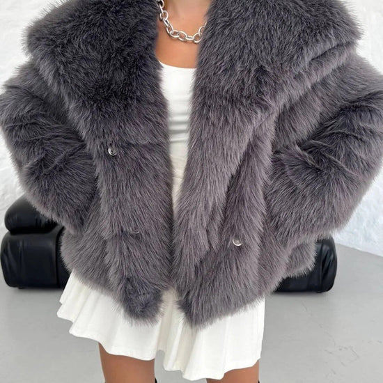 Női kabát – szürke – szürke