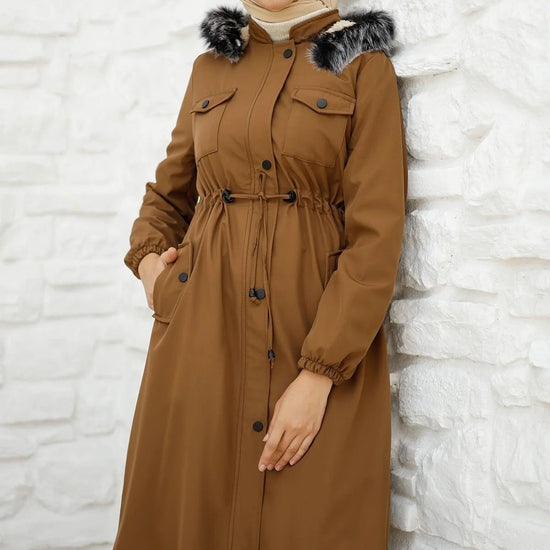 Női modest dzseki – barna – barna