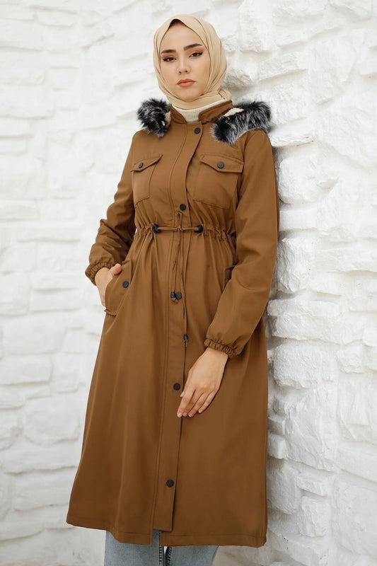 Női modest dzseki – barna – barna