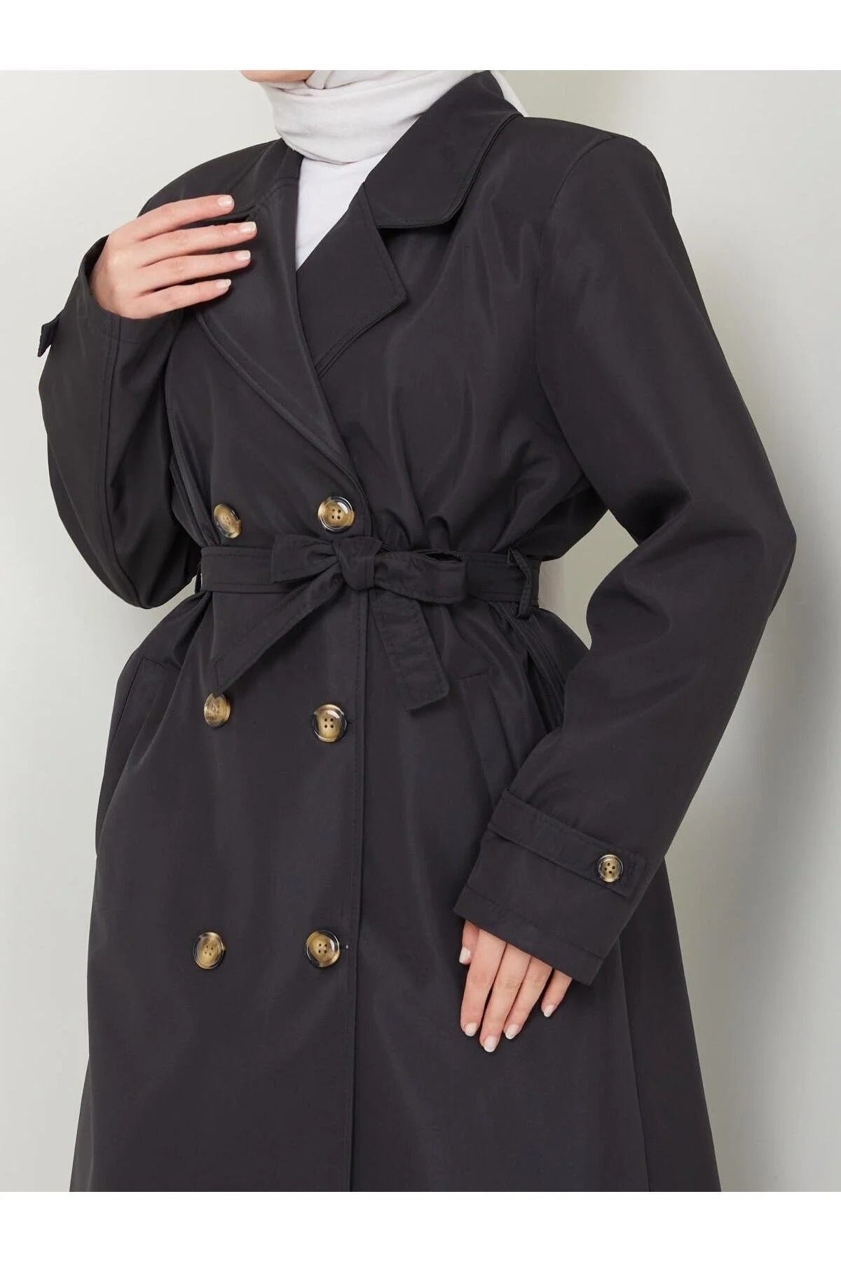 Női modest trencskó – fekete – fekete