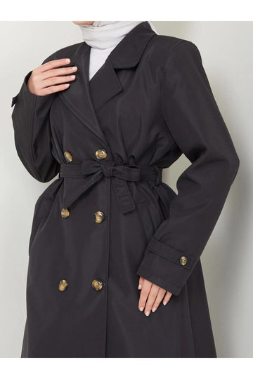 Női modest trencskó – fekete – fekete