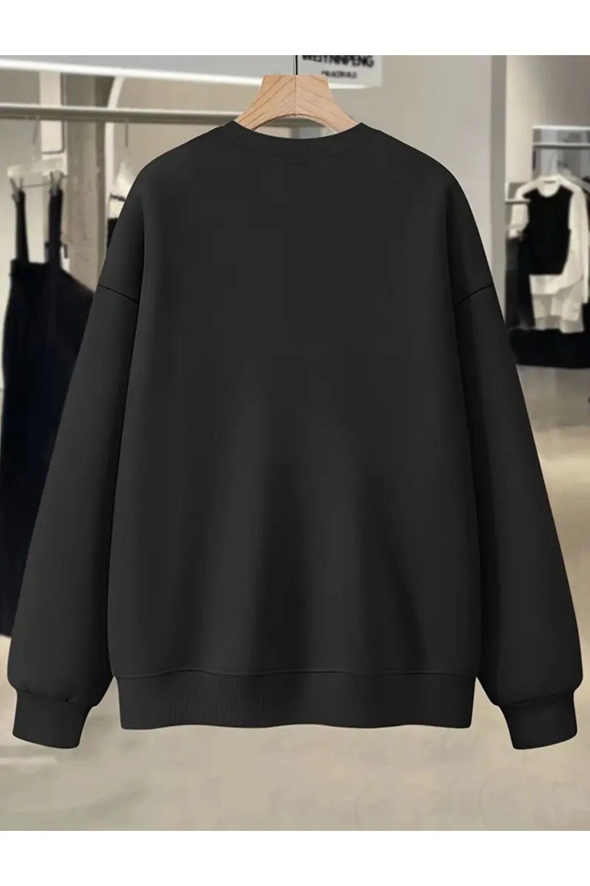 Sweatshirt – fekete – fekete
