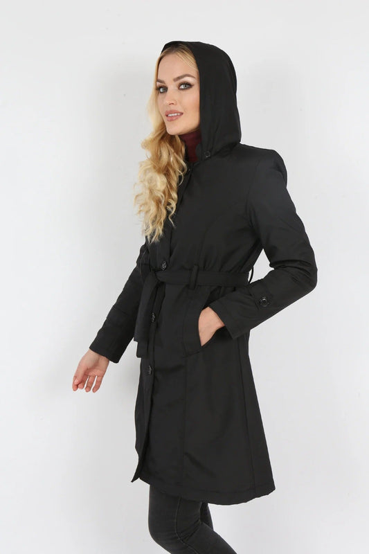 Női modest trencskó – fekete – fekete