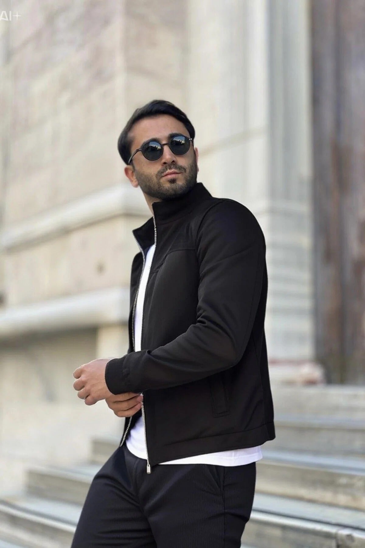 Férfi dzseki – fekete – fekete