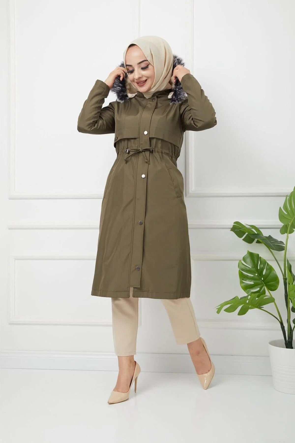 Női modest dzseki – khaki – khaki