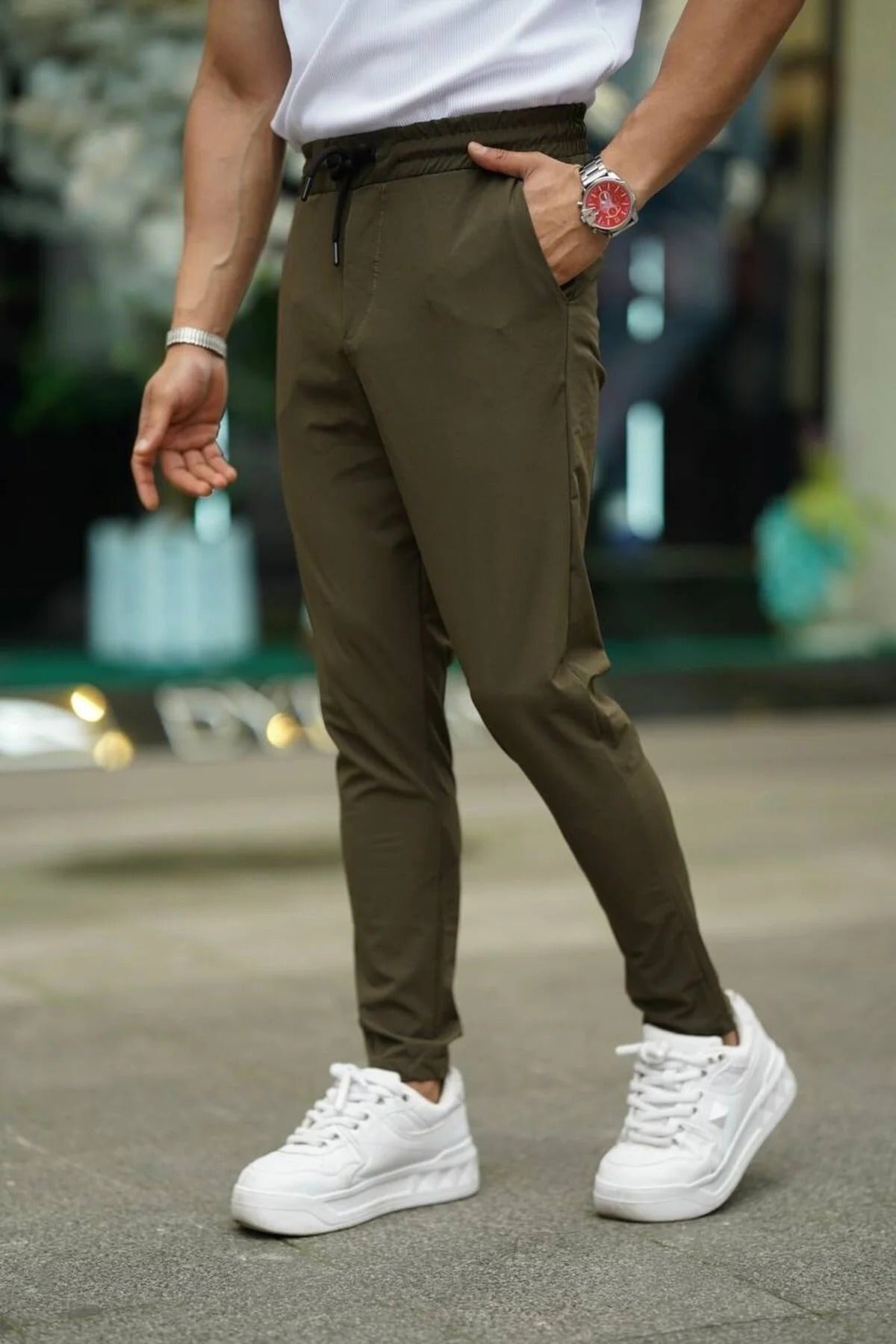 Férfi nadrág – khaki – khaki