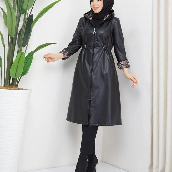 Női modest trencskó – fekete – fekete
