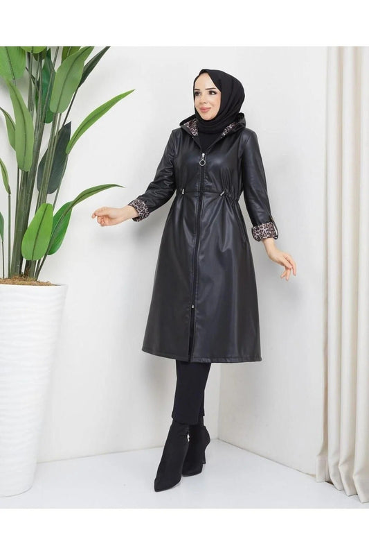 Női modest trencskó – fekete – fekete