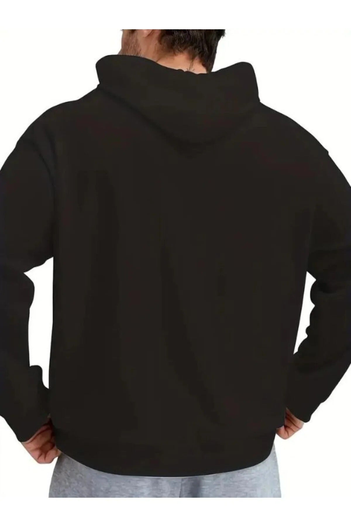 Férfi sweatshirt – fekete – fekete