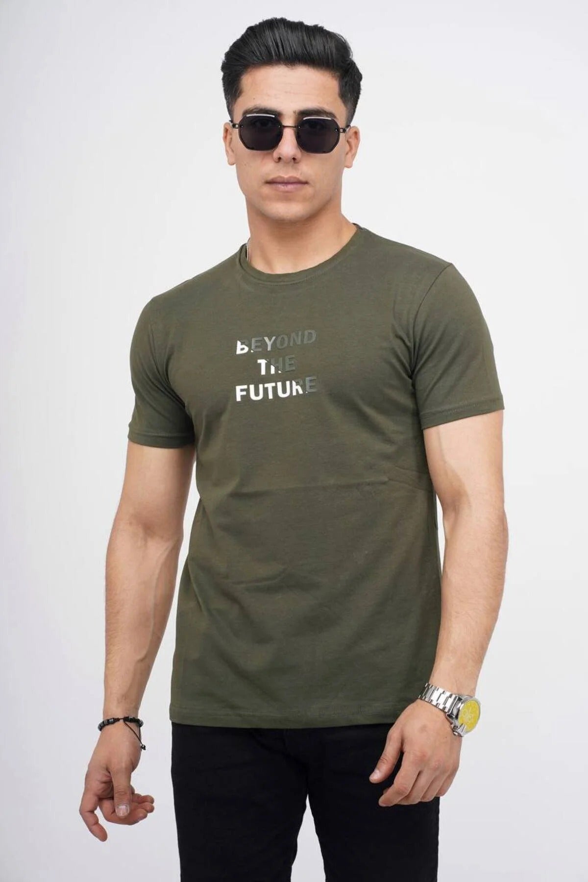 Férfi póló – khaki – khaki