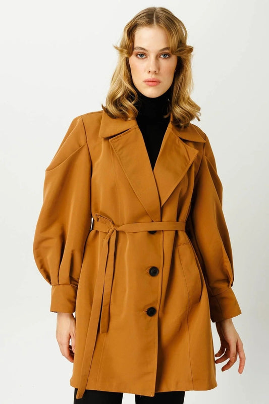Női modest trencskó – barna – barna barna