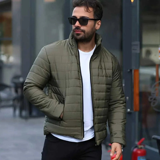 Férfi téli kabát – khaki – khaki
