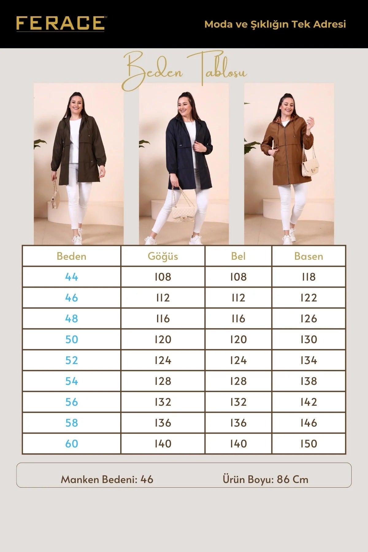 Női modest trencskó – konyakbarna – tabakbarna