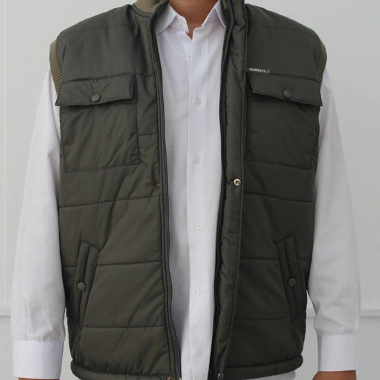 Férfi mellény – khaki – khaki