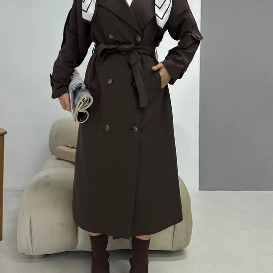 Női modest trencskó – barna – barna