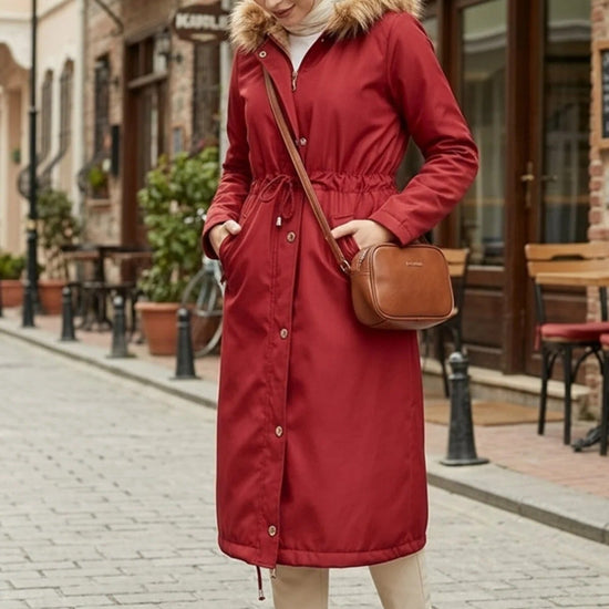 Női modest dzseki – bordó – bordó