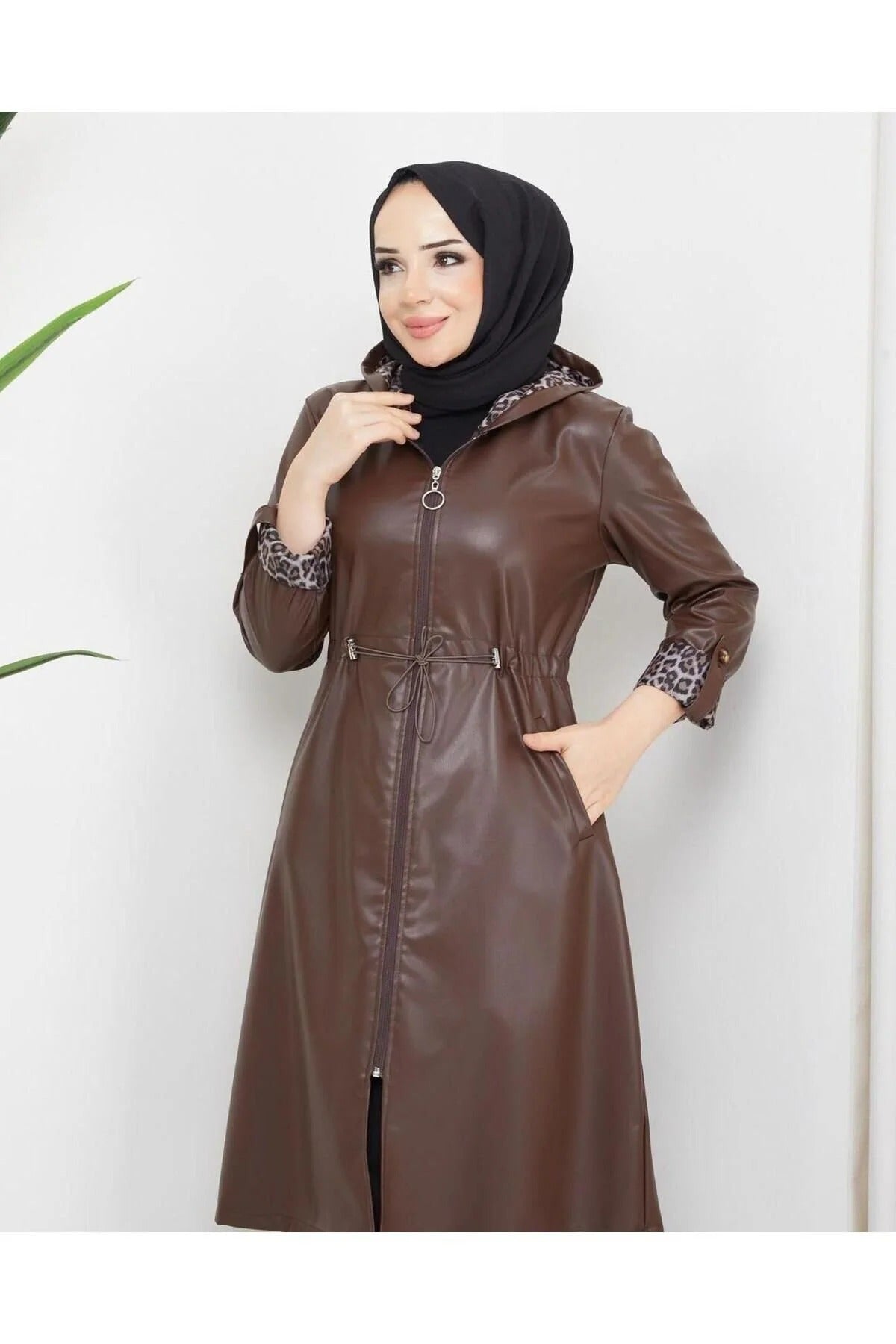 Női modest trencskó – konyakbarna – tabakbarna