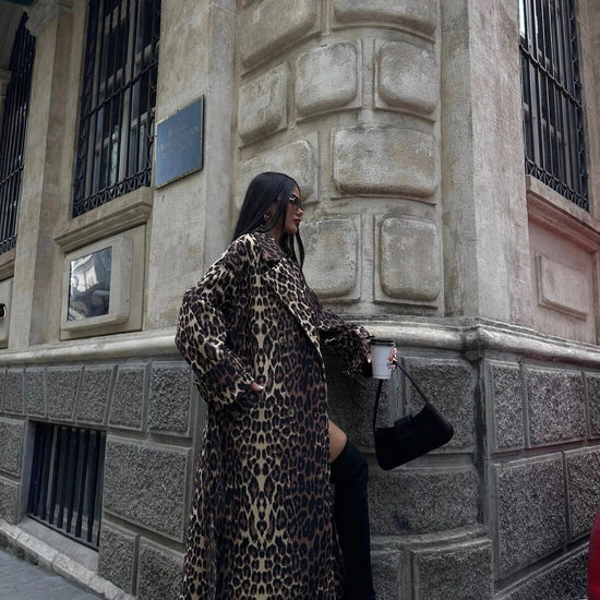 Női kabát – leopárdmintás – leopárd