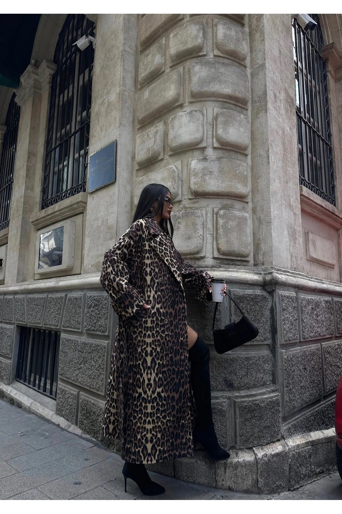 Női kabát – leopárdmintás – leopárd