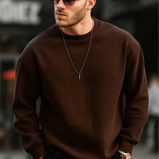Férfi kardigán – barna – barna