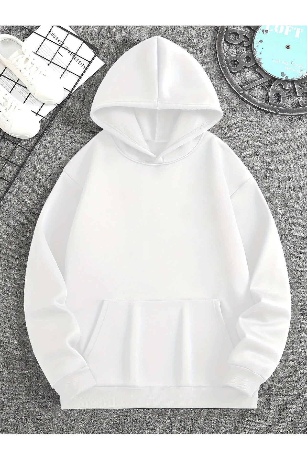 Férfi sweatshirt – fehér – fehér