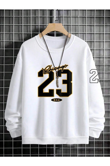 Férfi sweatshirt – fehér – fehér