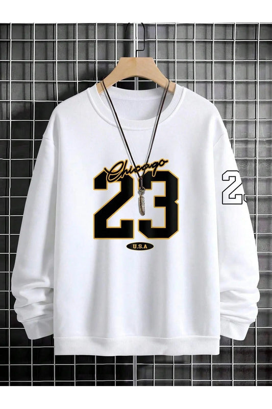 Férfi sweatshirt – fehér – fehér