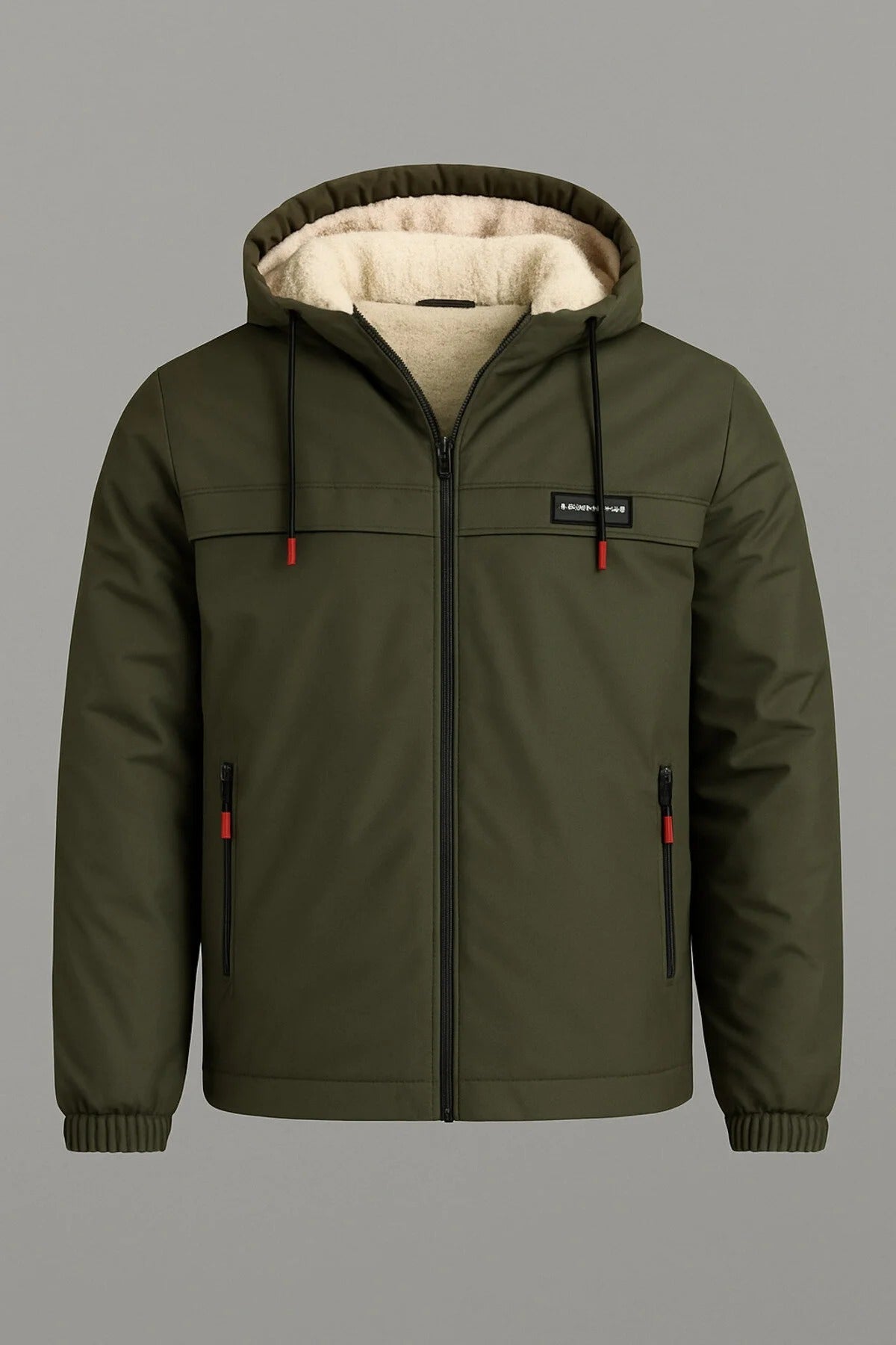 Férfi téli kabát – khaki – khaki
