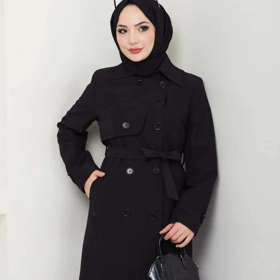 Női modest trencskó – fekete – fekete